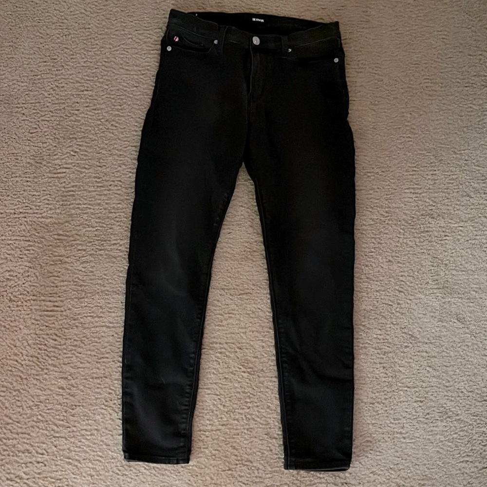 Hudson Super Skinny Ankle cropped faded black jeans size 30/10